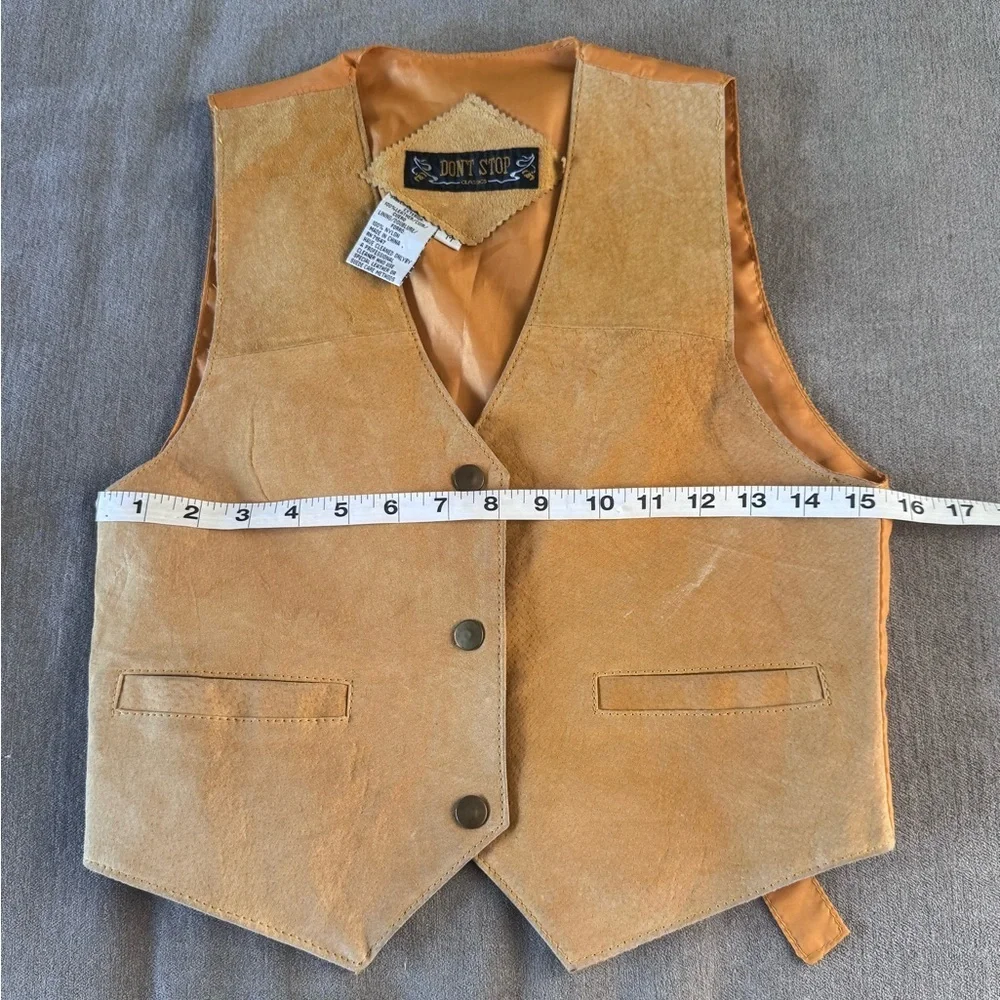 Vintage Don’t Stop Classics Yellow Suede Vest